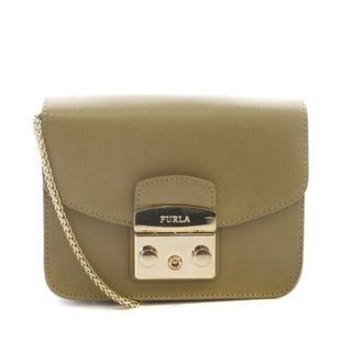 フルラ(Furla)のフルラ メトロポロス チェーンショルダーバッグ レザー 緑 グリーン(ショルダーバッグ)