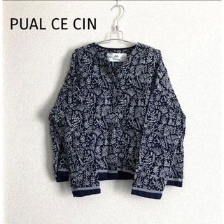 ピュアルセシン(pual ce cin)のPUAL CE CIN 刺繍 ノーカラーブラウス(シャツ/ブラウス(長袖/七分))