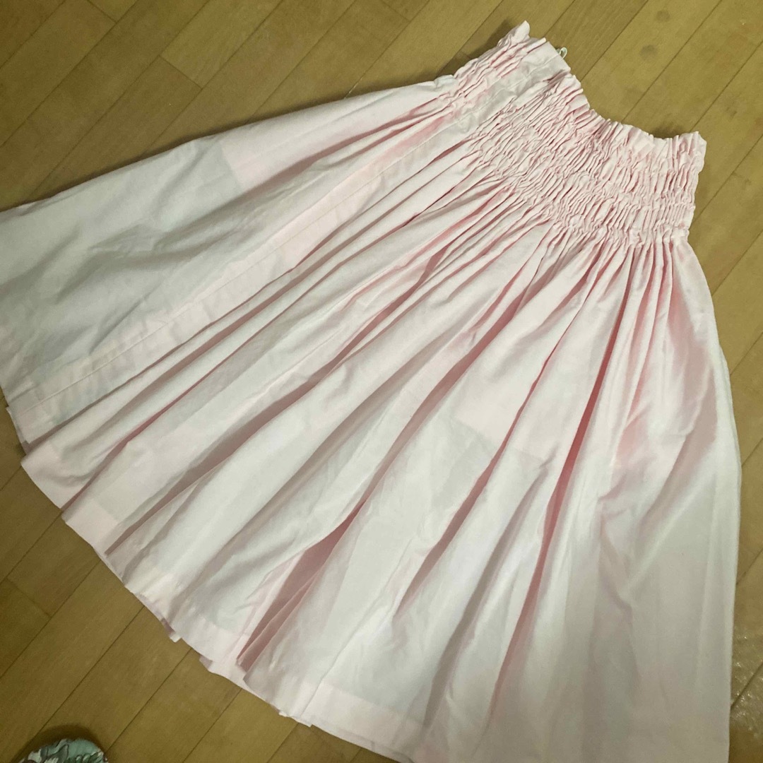 シェルピンクのパウスカート　フラダンス レディースのスカート(ひざ丈スカート)の商品写真