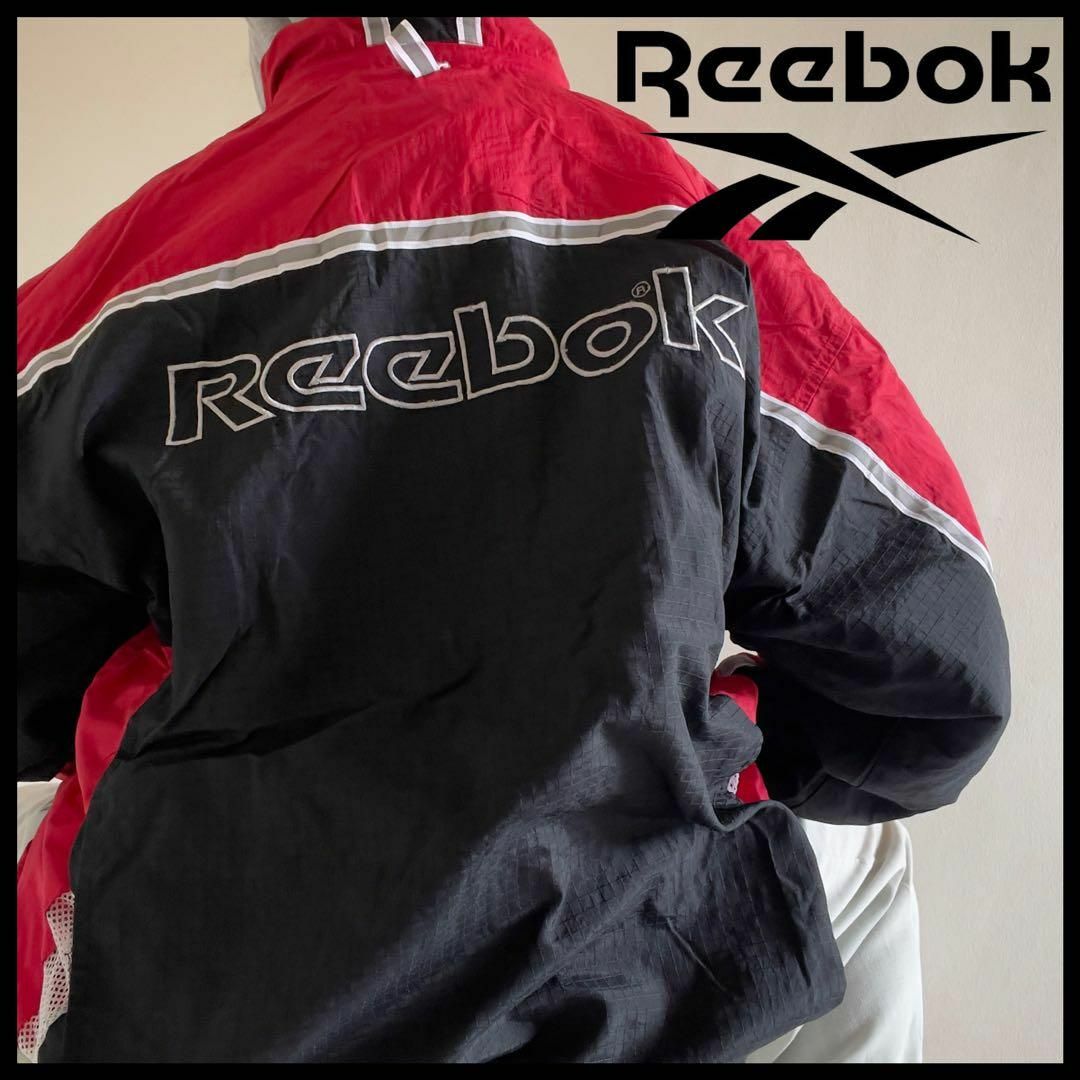 90s リーボック Reebok NFL ナイロン プルオーバー ジャケット 赤