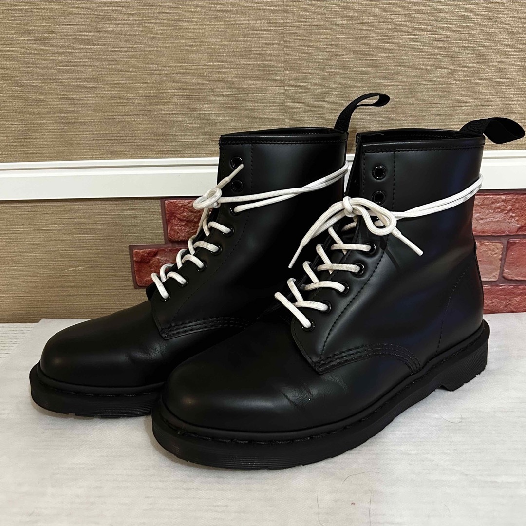 定期購入 Dr.Martens 8ホールUK9 MONO ブラック 28cm 白紐 | www 