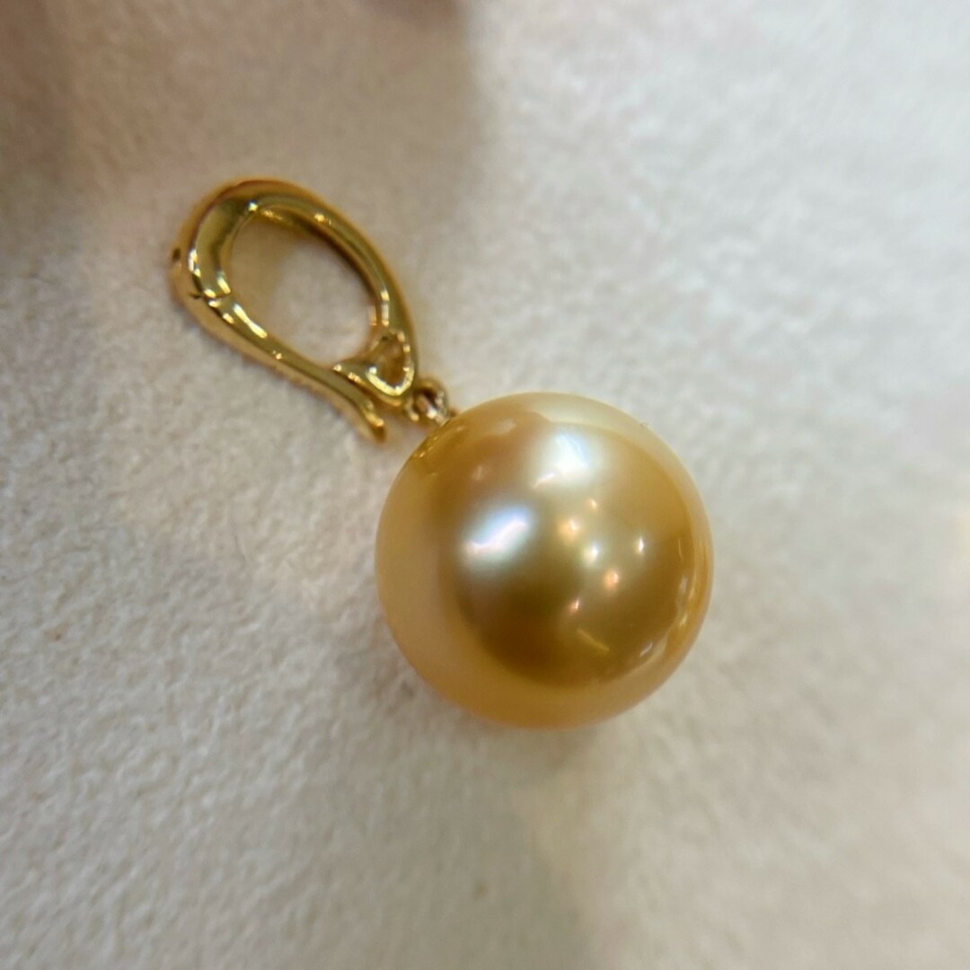 【高級】南洋真珠　万能金具ペンダントトップk18シェル