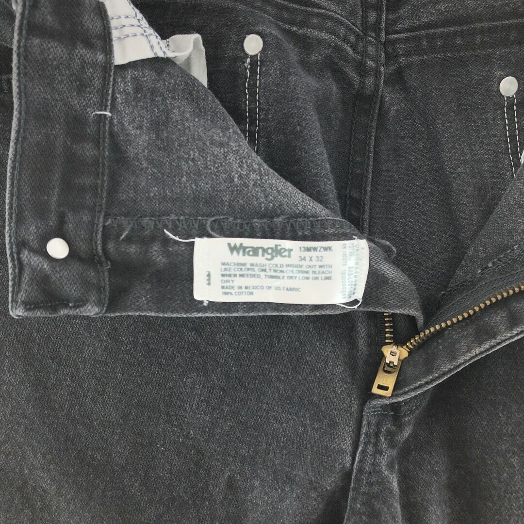 Wrangler(ラングラー)の古着 ラングラー Wrangler ブラックデニムパンツ メンズw34 /taa000973 メンズのパンツ(デニム/ジーンズ)の商品写真