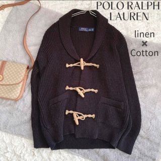 ポロラルフローレン(POLO RALPH LAUREN)の【ポロラルフローレン】ゆったりSサイズ　カーディガン　リネン混　ニット(カーディガン)