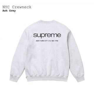 シュプリーム(Supreme)のSupreme Nyc Crewneck "Ash Grey" L(スウェット)