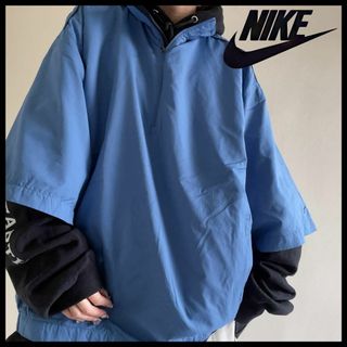 ナイキ(NIKE)のUSA古着 NIKE ハーフジップ ナイロン プルオーバー スモールスウッシュ(ナイロンジャケット)