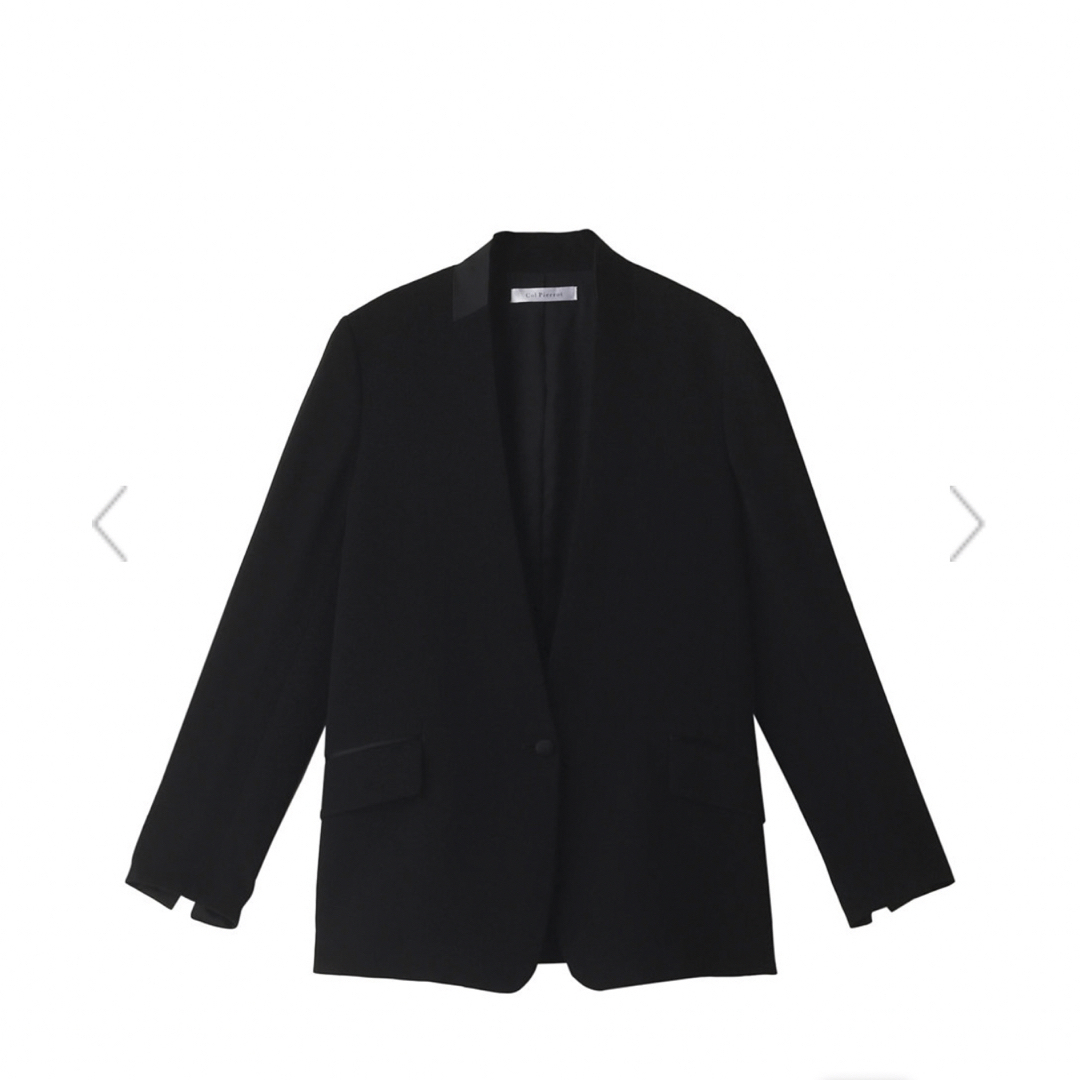 L'Appartement DEUXIEME CLASSE(アパルトモンドゥーズィエムクラス)のCol Pierrot （コルピエロ）BLACK SINGLE ジャケット レディースのジャケット/アウター(ノーカラージャケット)の商品写真