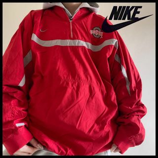 ◎NIKE フルジップ ナイロンジャケット【XL】レッド