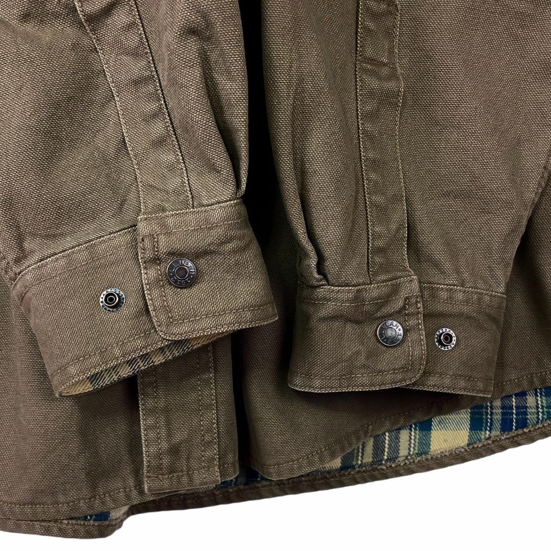 L.L.Bean(エルエルビーン)のエルエルビーン ダック地 長袖シャツ ブラウン 厚手 裏地付 秋冬 US/XLT メンズのトップス(シャツ)の商品写真