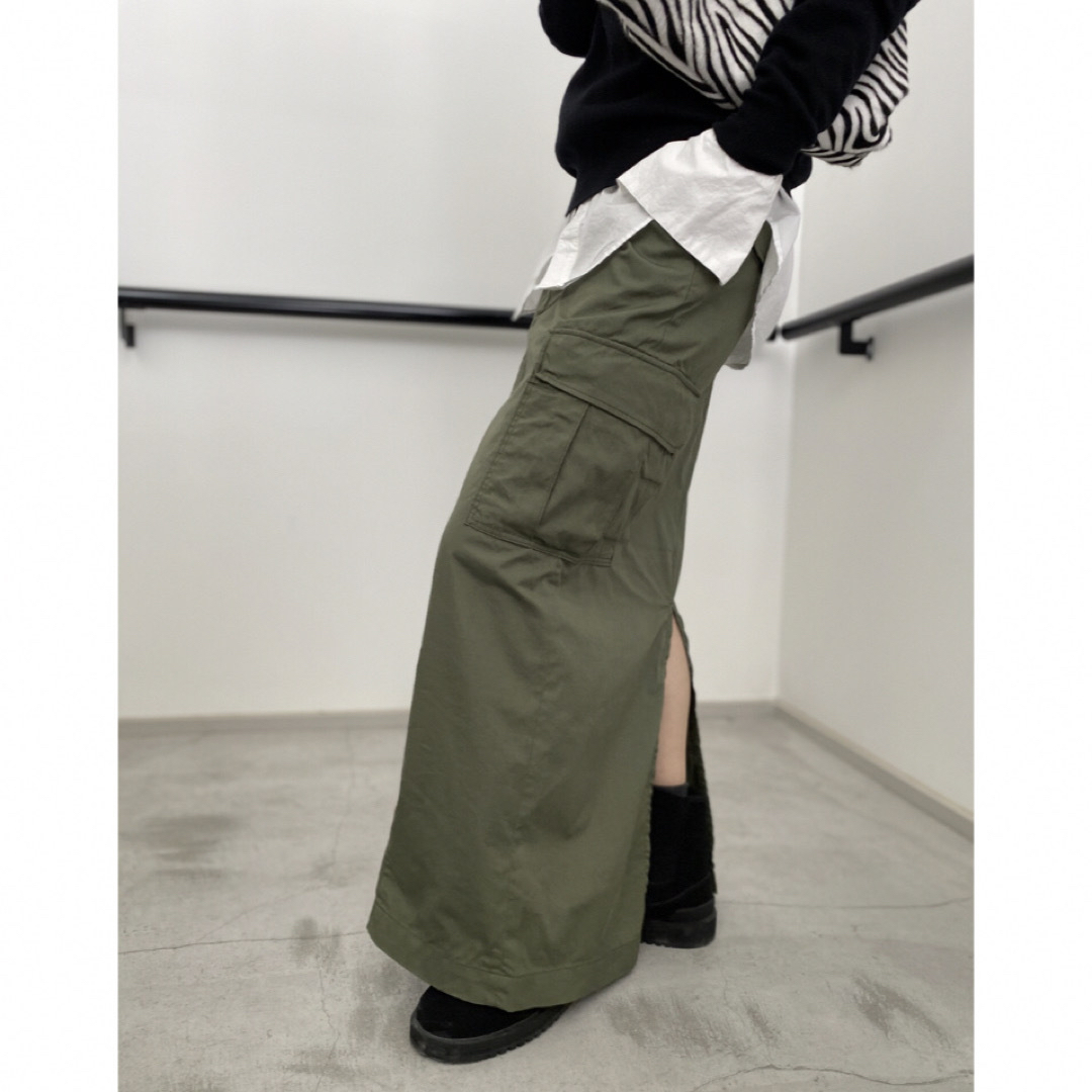 L'Appartement DEUXIEME CLASSE(アパルトモンドゥーズィエムクラス)の新品タグ付【CIOTA シオタ】Cargo Maxi Skirt  38 レディースのスカート(ロングスカート)の商品写真