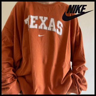 ナイキ(NIKE)のNIKE ロンT テキサス センタースウッシュ オーバーサイズ 極太アーム 古着(Tシャツ/カットソー(七分/長袖))