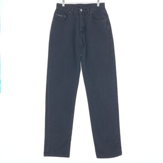 カルバンクライン(Calvin Klein)の古着 90年代 カルバンクライン Calvin klein JEANS ブラックジーンズ テーパードデニムパンツ USA製 レディースL(w28) ヴィンテージ /taa000825(デニム/ジーンズ)