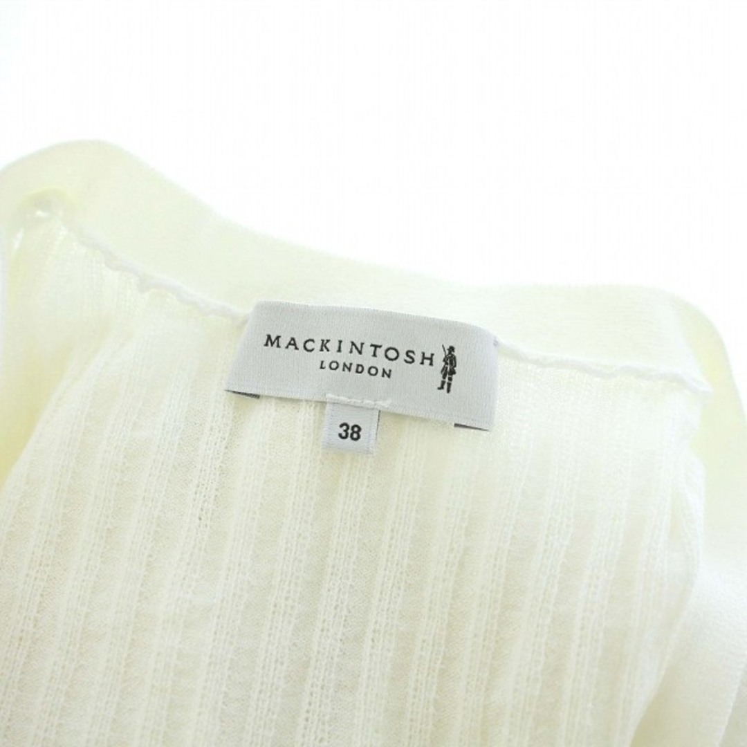MACKINTOSH(マッキントッシュ)のマッキントッシュ カーディガン リブニット 長袖 38 M 白 レディースのトップス(カーディガン)の商品写真