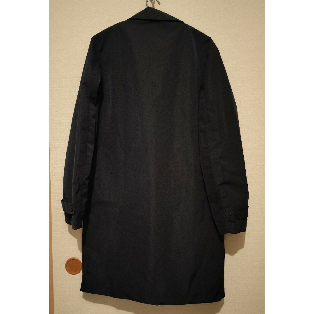 ZARA(ザラ)のZARA　ステンカラーコート　メンズM　紺色　レインコート？　USA‐S メンズのジャケット/アウター(ステンカラーコート)の商品写真
