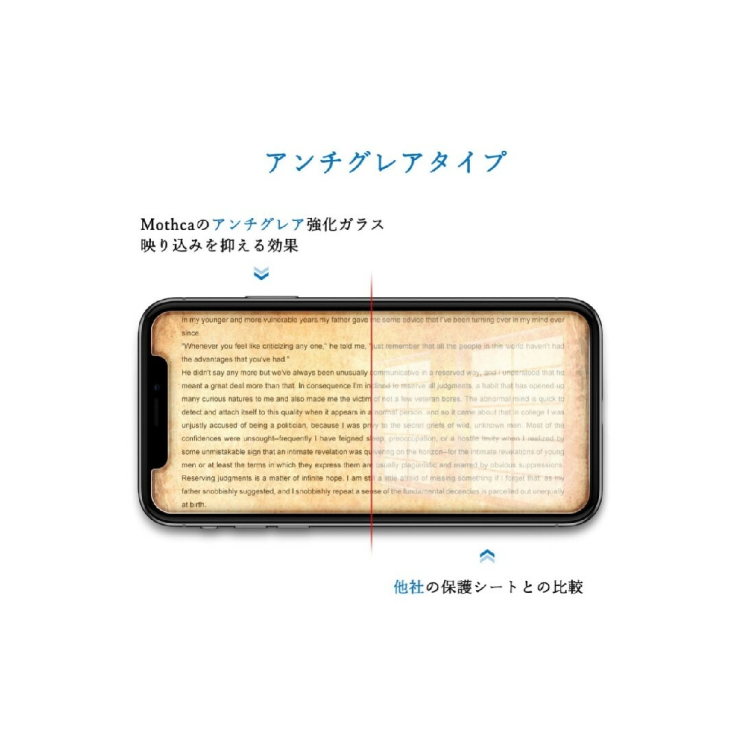 アンチグレア 強化ガラス iPhone 11/iPhoneXR対応 保護フィルム スマホ/家電/カメラのスマホアクセサリー(保護フィルム)の商品写真