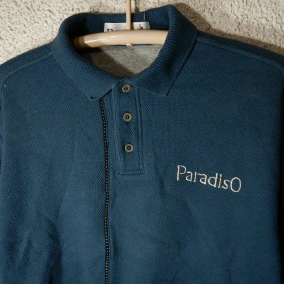 Paradiso(パラディーゾ)の8495　レア　Paradiso　日本製　レトロ　スウェット　ポロ　トレーナー　 メンズのトップス(スウェット)の商品写真
