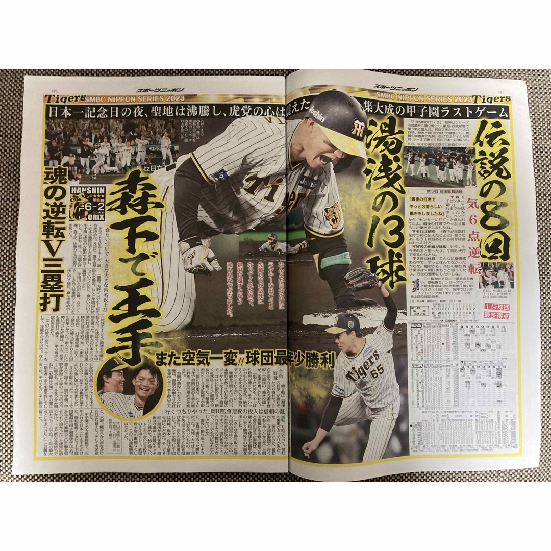 2023年 阪神タイガース 日本一特集号 スポニチ永久保存版 号外付 2023年 阪神タイガース 日本一特集号 スポニチ永久保存版 号外付