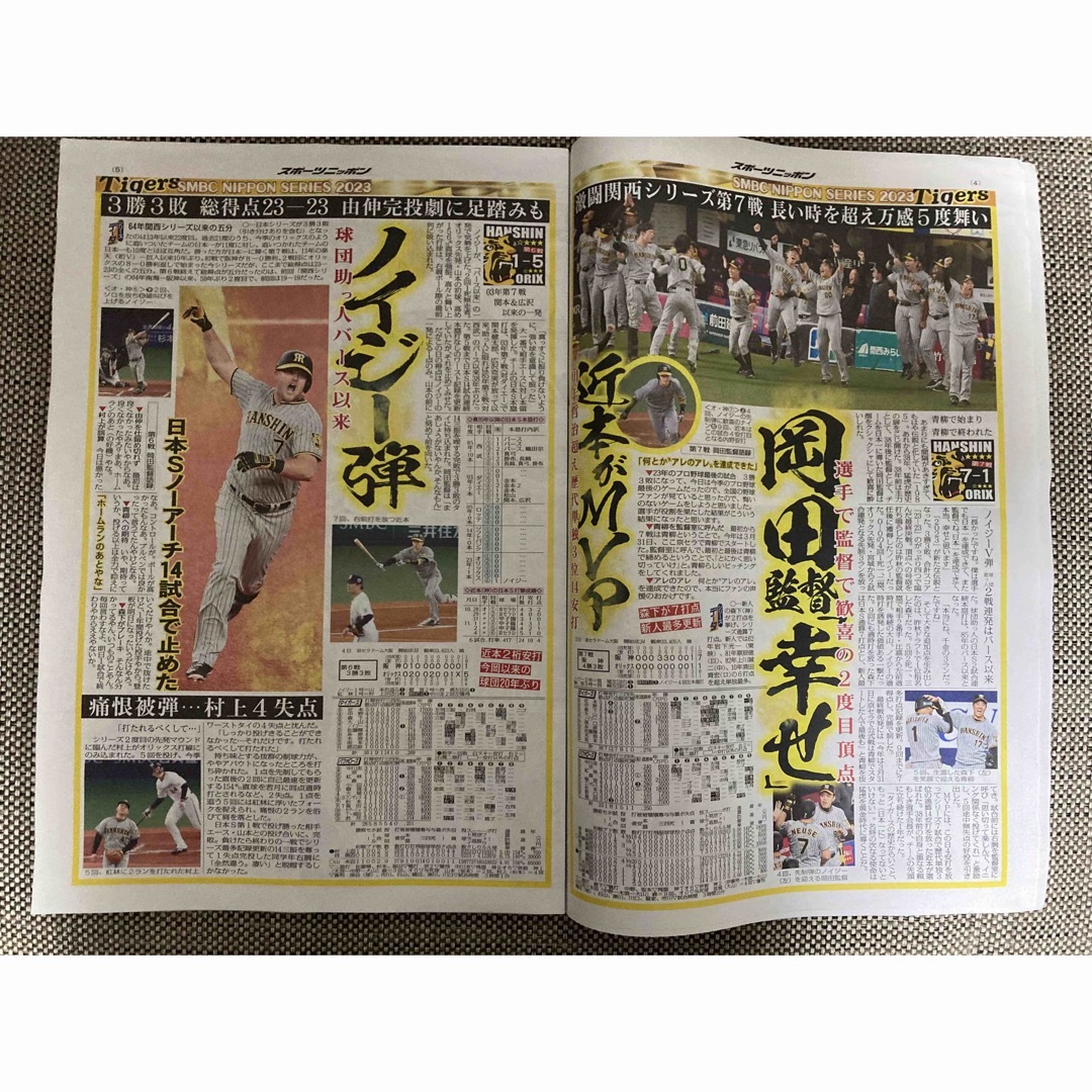 2023年 阪神タイガース 日本一特集号 スポニチ永久保存版 号外付 2023年 阪神タイガース 日本一特集号 スポニチ永久保存版 号外付
