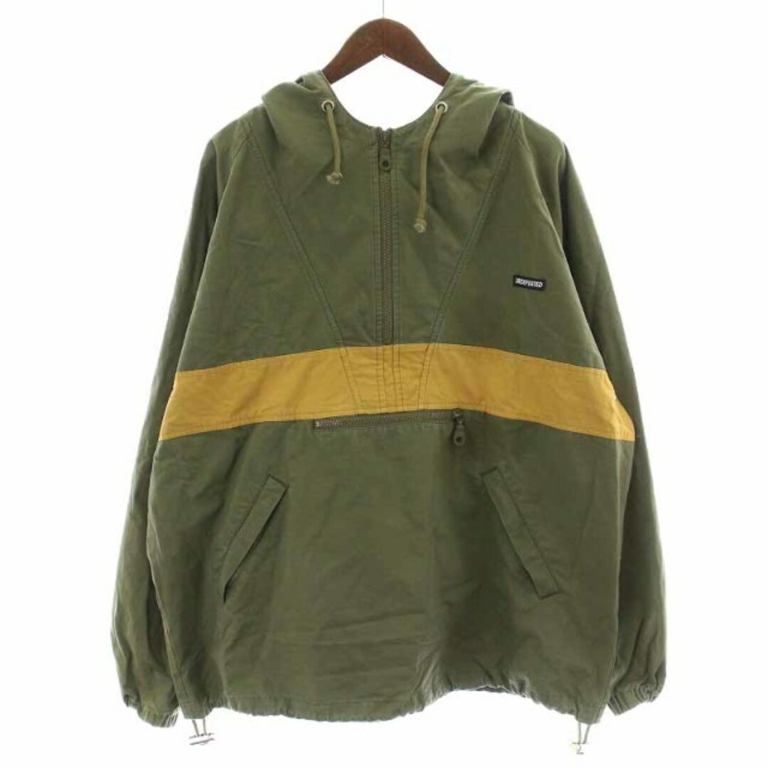 約665cm着丈UNDEFEATED PANELED ANORAK ハーフジップジャケット L