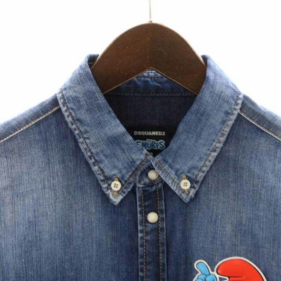 DSQUARED2(ディースクエアード)のDSQUARED2 SMURFS DENIM Shirt 46 S 紺 ネイビー メンズのトップス(シャツ)の商品写真