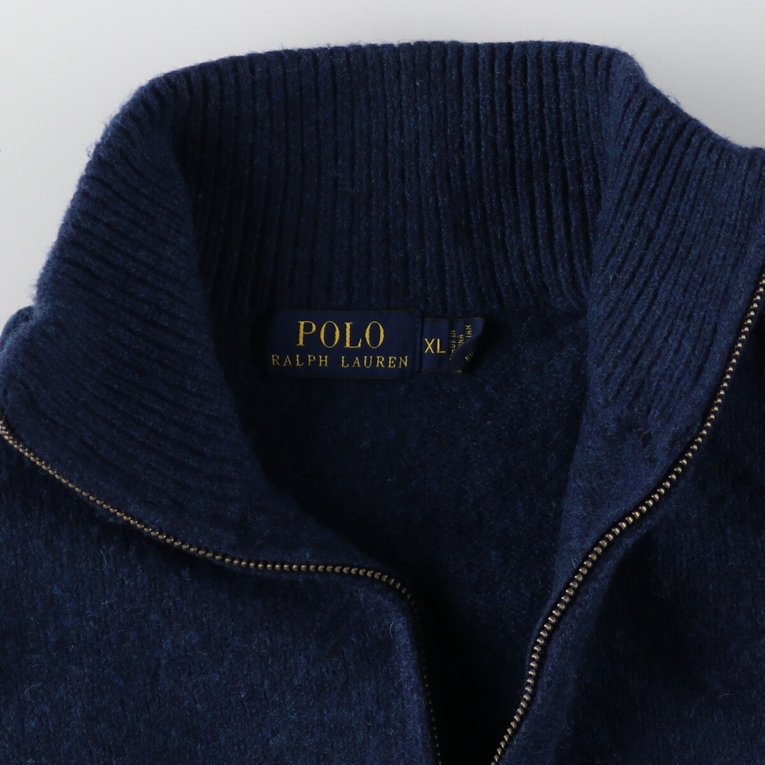 Ralph Lauren(ラルフローレン)の古着 ラルフローレン Ralph Lauren POLO RALPH LAUREN ウールニットハーフジップセーター レディースL /eaa383487 レディースのトップス(ニット/セーター)の商品写真