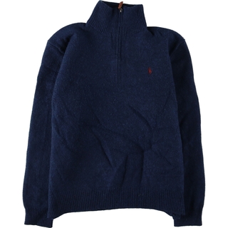 ラルフローレン(Ralph Lauren)の古着 ラルフローレン Ralph Lauren POLO RALPH LAUREN ウールニットハーフジップセーター レディースL /eaa383487(ニット/セーター)