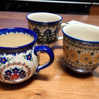 ポーリッシュポタリー(Polish Pottery)のポーリッシュポタリー　カップ3セット(食器)
