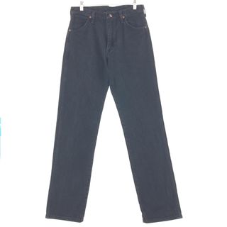 ラングラー(Wrangler)の古着 ラングラー Wrangler ブラックストレートデニムパンツ USA製 メンズw30 ヴィンテージ /taa002100(デニム/ジーンズ)