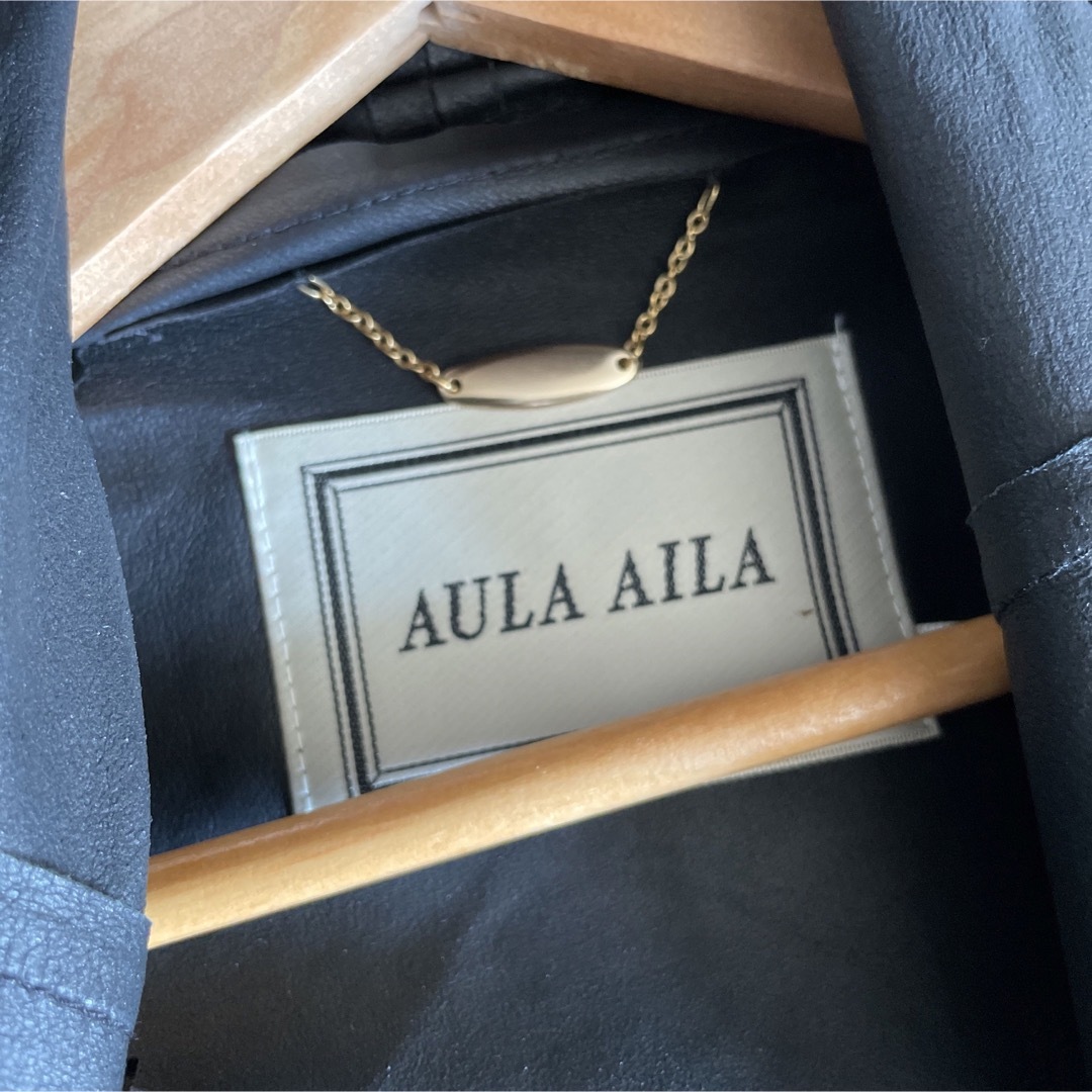 AULA AILA(アウラアイラ)のAULA AILA アウラアイラ　レザージャケット　ドレープ　山羊革　0 ウール レディースのジャケット/アウター(その他)の商品写真