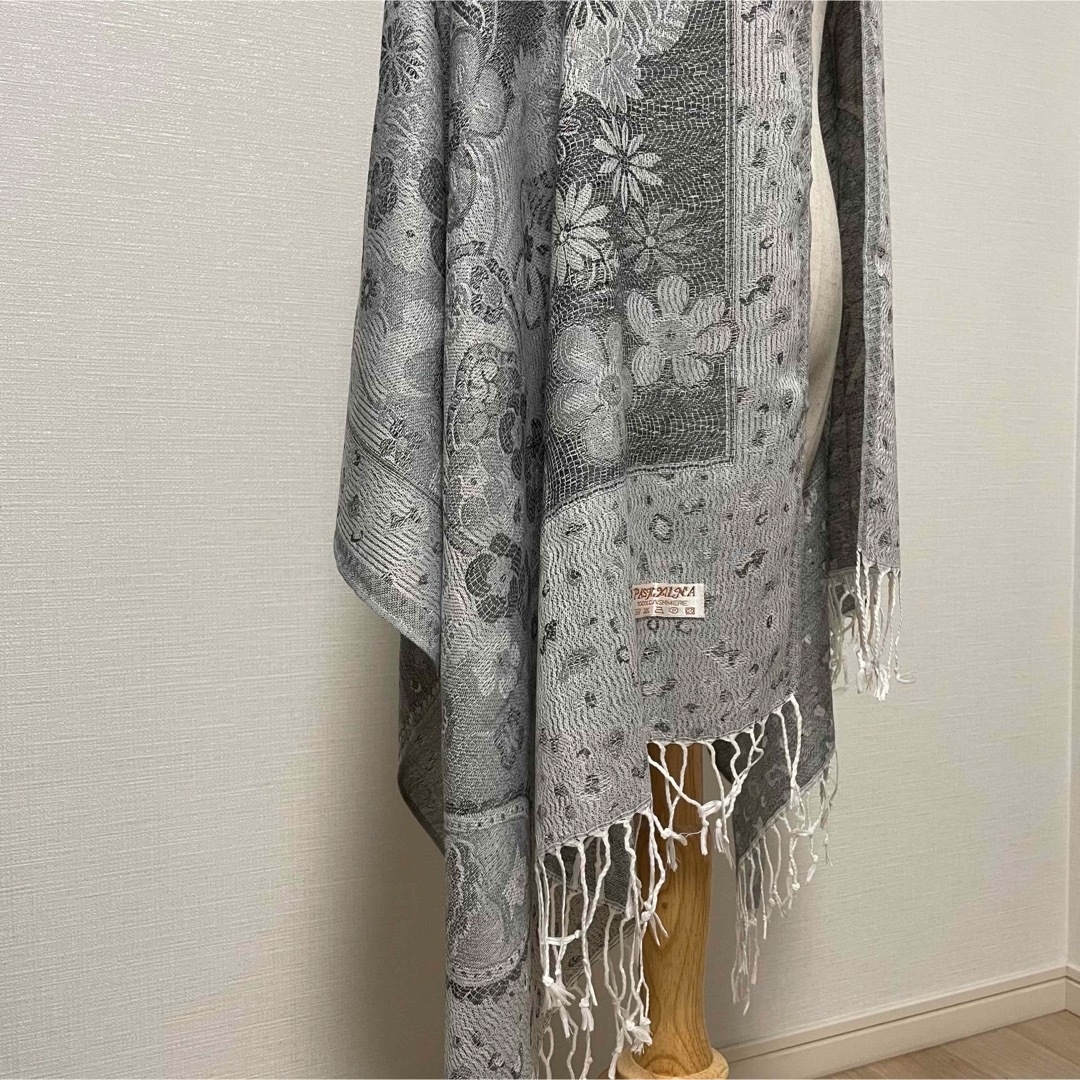 【pashmina】パシュミナ　新品未使用　カシミヤ100% 大判ストール