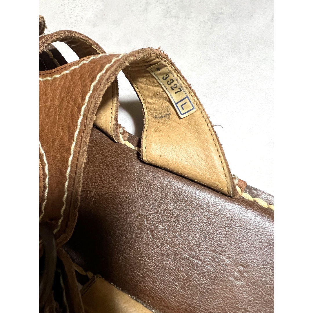 TODAY'S トゥデイズ 神戸 レディース サンダル フラット キャメル L レディースの靴/シューズ(サンダル)の商品写真