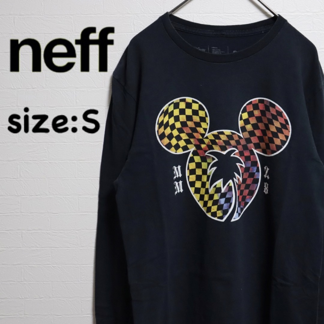 Neff(ネフ)のネフ　古着　長袖Tシャツ　NEFF　Disney　コラボ　ミッキー　S メンズのトップス(Tシャツ/カットソー(七分/長袖))の商品写真