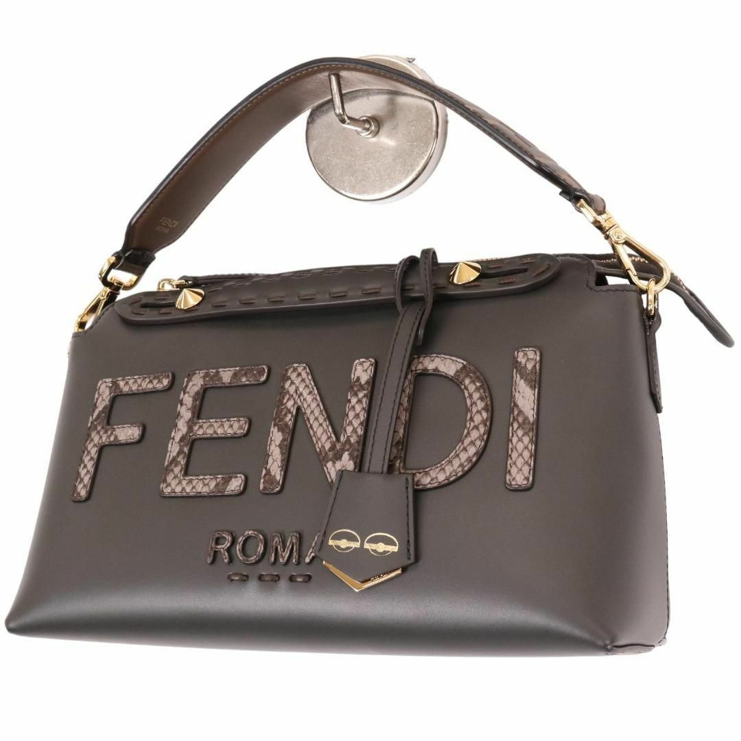 美品✨FENDI バイザウェイ パイソン ロゴ　ハンドバッグ