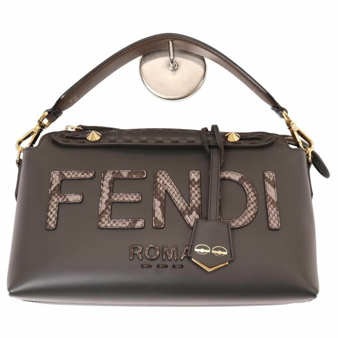 美品✨FENDI バイザウェイ パイソン ロゴ　ハンドバッグ