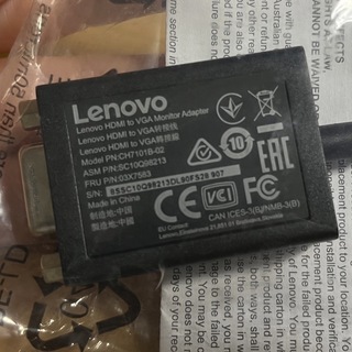 レノボ(Lenovo)の新品 Lenovo  純正 HDMI VGA 変換ケーブル CH7101B-02(PC周辺機器)
