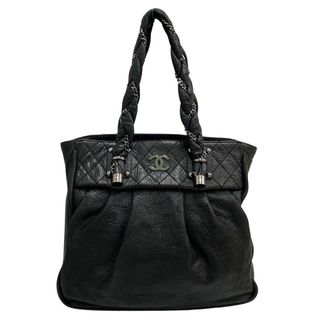 シャネル CHANEL バッグ カンボン レディース ブランド ハンドバッグ ラムスキン ベージュ ブラック シルバー金具 手提げ おしゃれ おでかけ