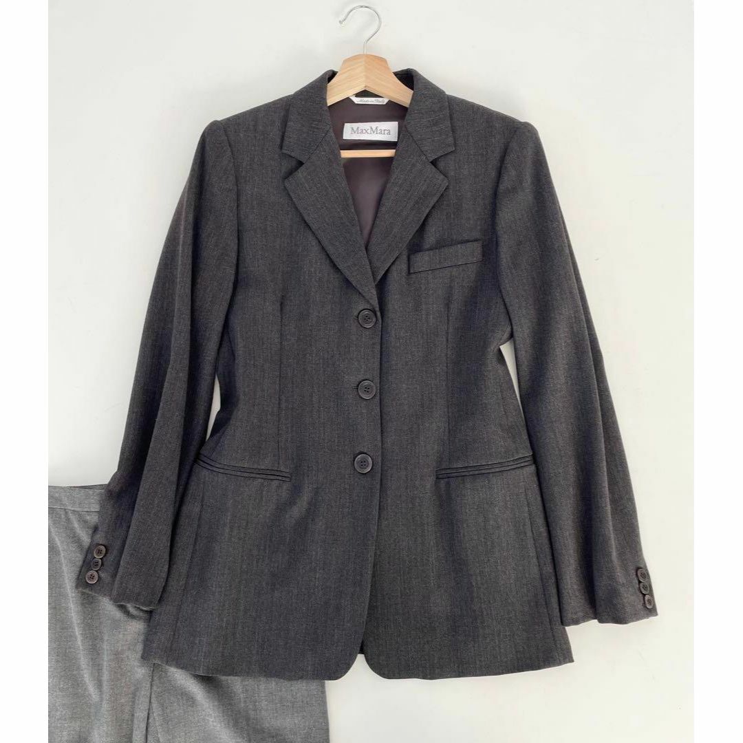美品✨MaxMara 白タグ マックスマーラ 高級ウールジャケット L 美品✨MaxMara 白タグ マックスマーラ 高級ウールジャケット L