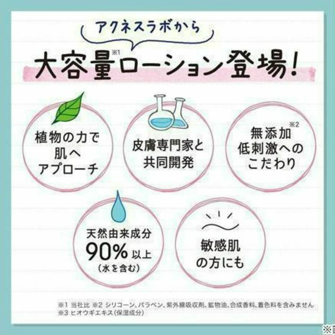 Acnes Labo(アクネスラボ)の【新品】アクネスラボ 薬用 大容量モイスチャーローション 450ml×2本 コスメ/美容のスキンケア/基礎化粧品(化粧水/ローション)の商品写真