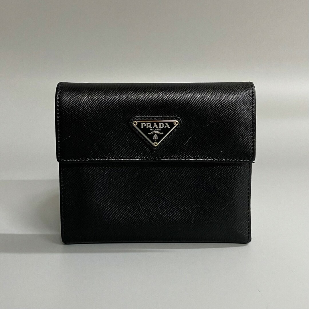 PRADA - 極 美品 保存箱 カード付 PRADA プラダ 三角ロゴ 金具 PRADA - 極 美品 保存箱 カード付 PRADA プラダ 三角ロゴ 金具