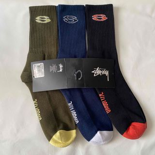 ステューシー(STUSSY)の新品　STUSSY ステューシー　Sロゴ　靴下　ソックス　3足セット(ソックス)