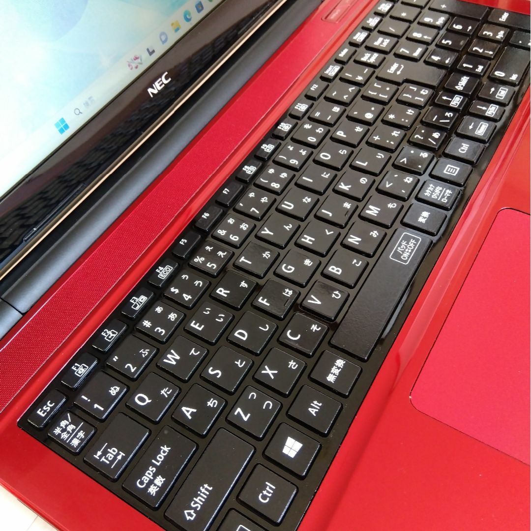 NEC - 美品!赤✨メモリ8GB&高速SSD✨NECノートパソコン✨カメラ