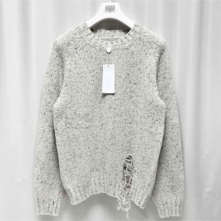 【ドンドン見直し】極美品□19AW　メゾンマルジェラ10　S50HA0843 S16610　Vネック　ロングスリーブニット/セーター　グレー　M　正規品