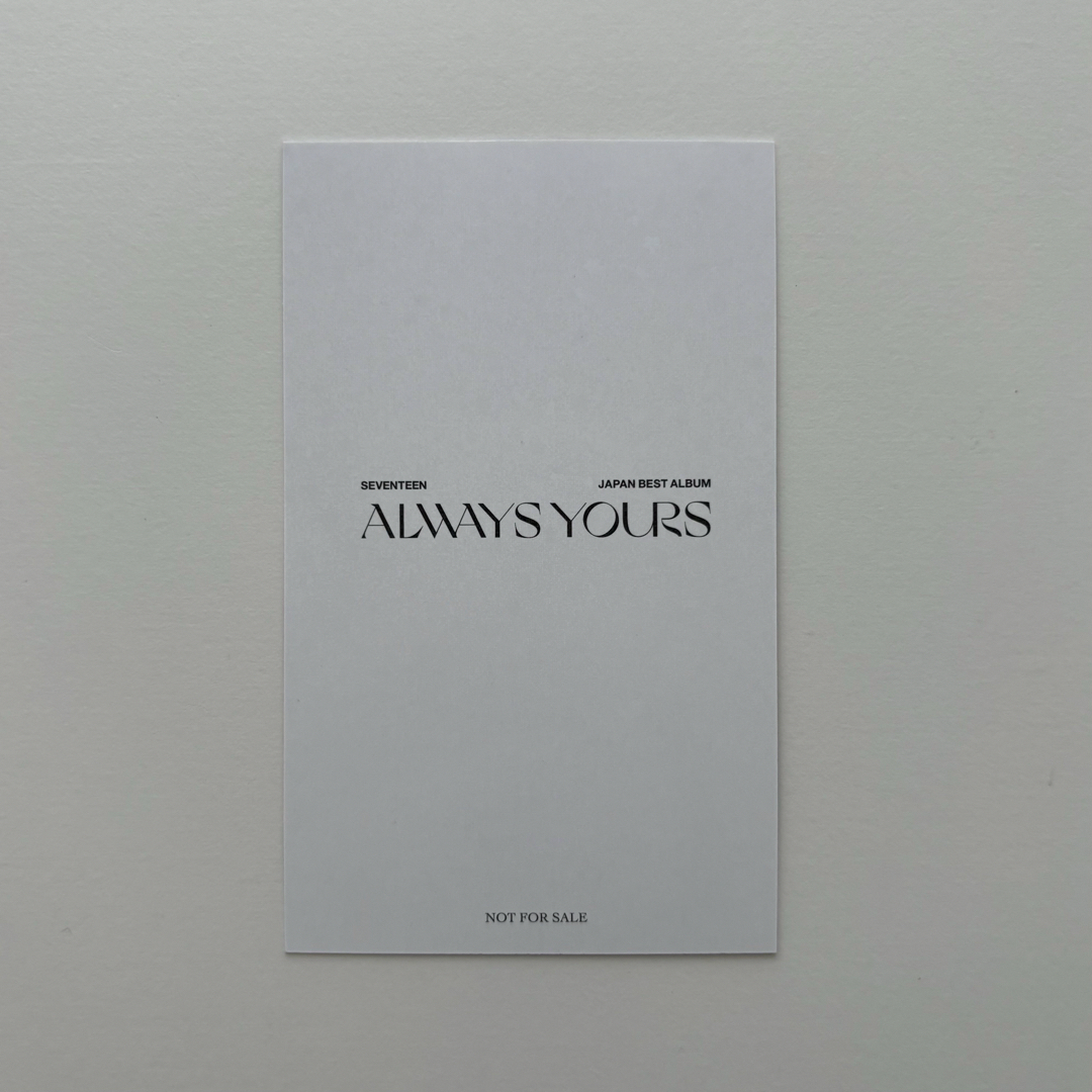 SEVENTEEN ジョンハン ALWAYS YOURS タワレコ ラキドロ SEVENTEEN ジョンハン ALWAYS YOURS タワレコ ラキドロ