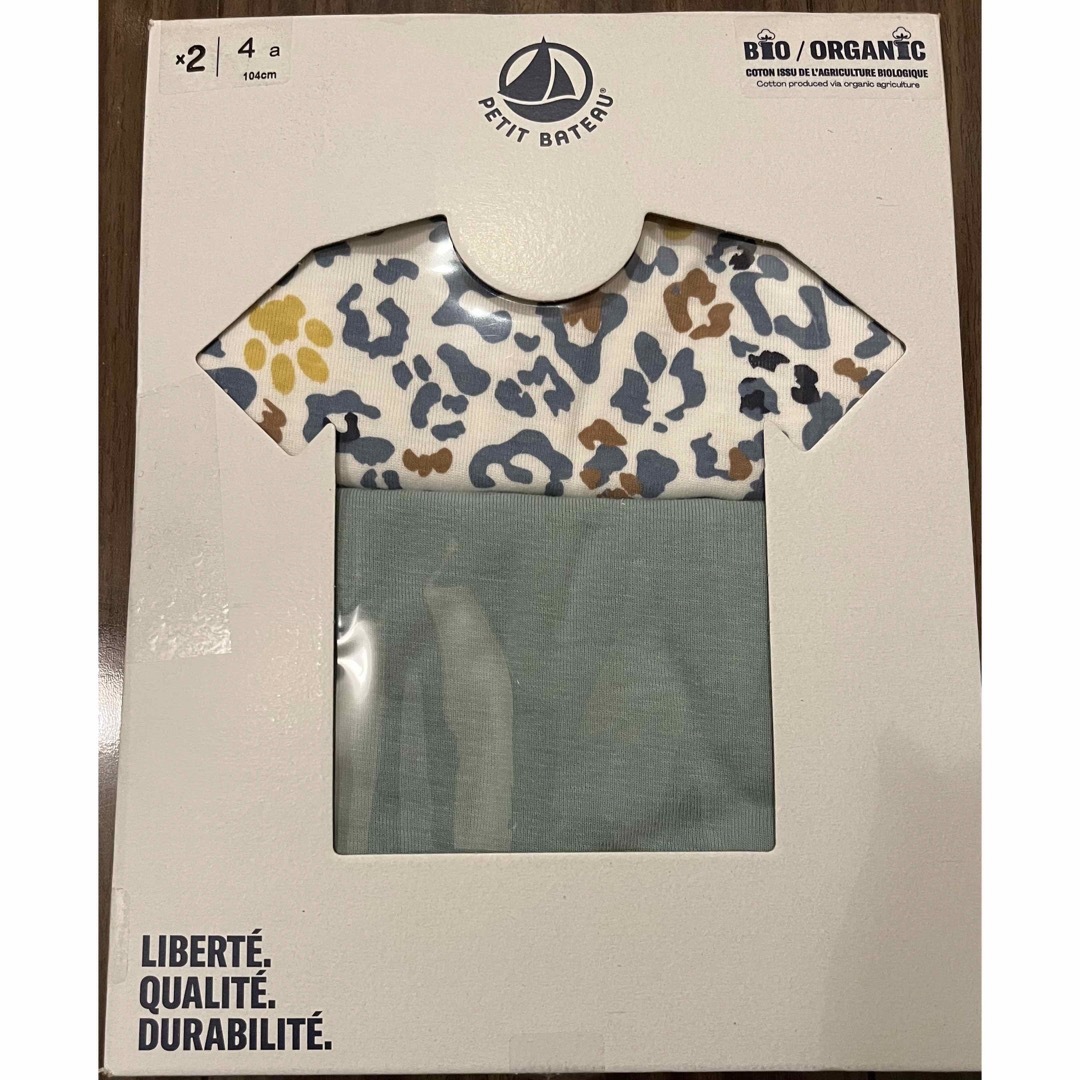 PETIT BATEAU - プチバトー 新品 半袖 Tシャツ ２枚組 5ans/110cmの ...