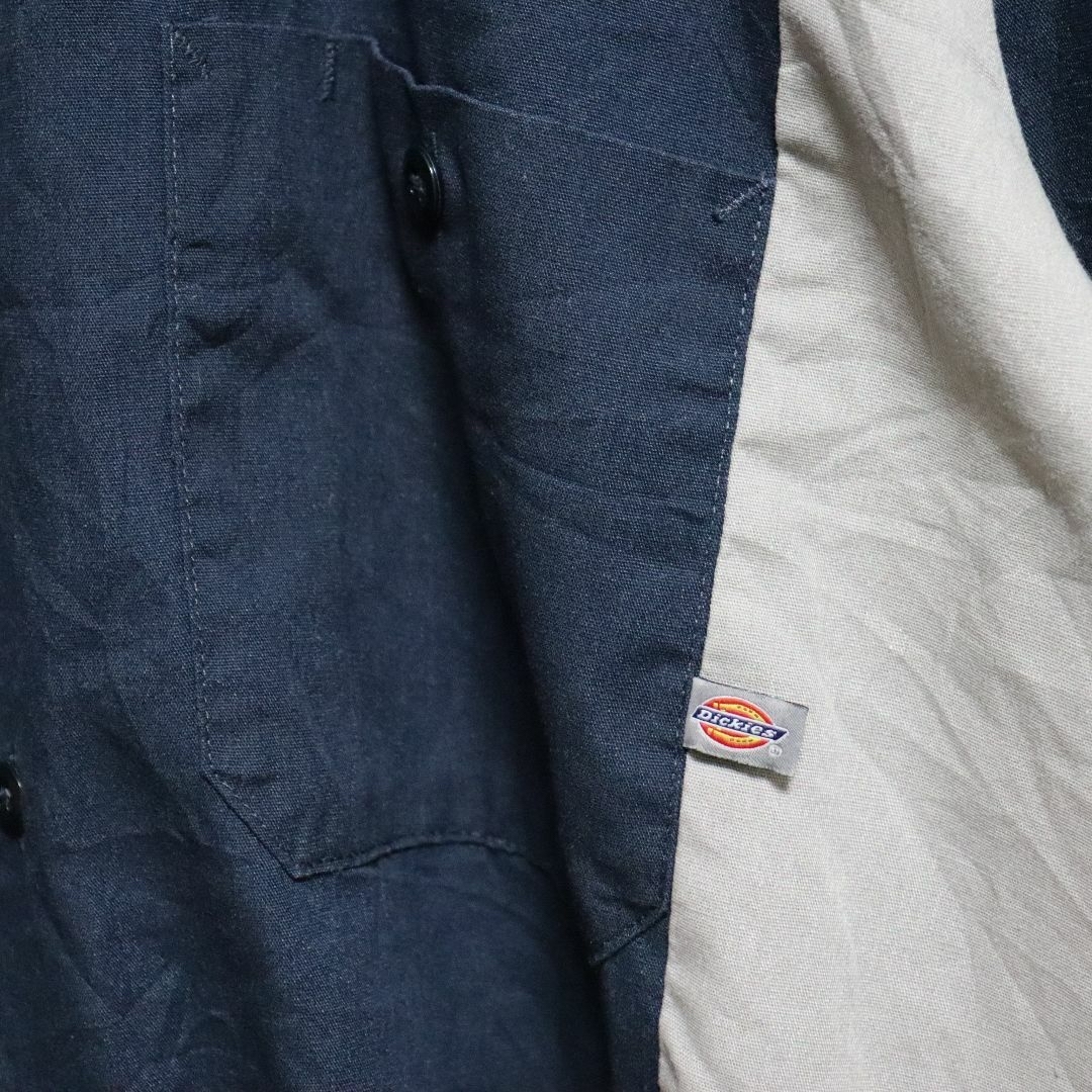 Dickies(ディッキーズ)のディッキーズ　古着　ワークシャツ　シンプル　無地　ボタン下タグ　L メンズのトップス(シャツ)の商品写真
