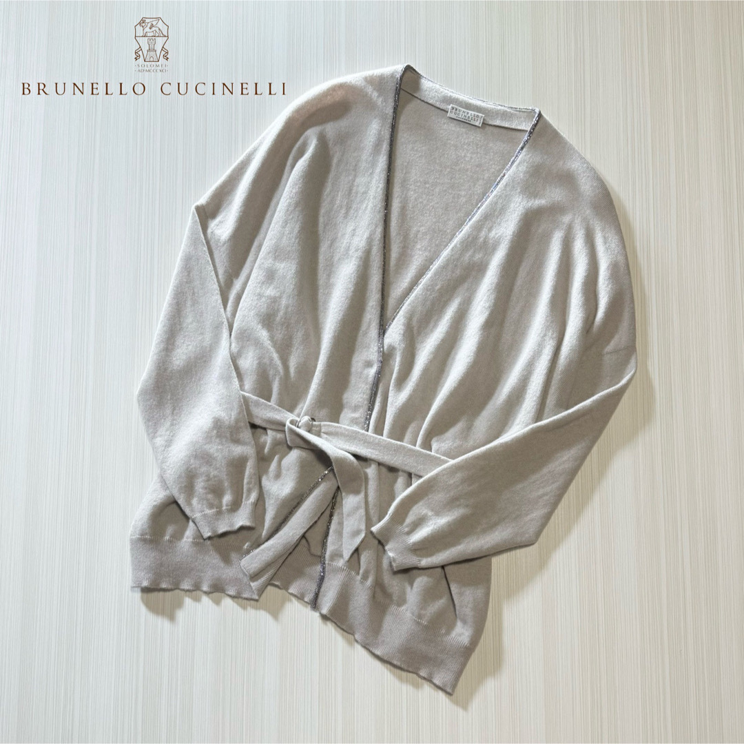 BRUNELLO CUCINELLI(ブルネロクチネリ)のK45★極上カシミヤ100% モニーレ ベルテッドカーディガン ブルネロクチネリ レディースのトップス(カーディガン)の商品写真