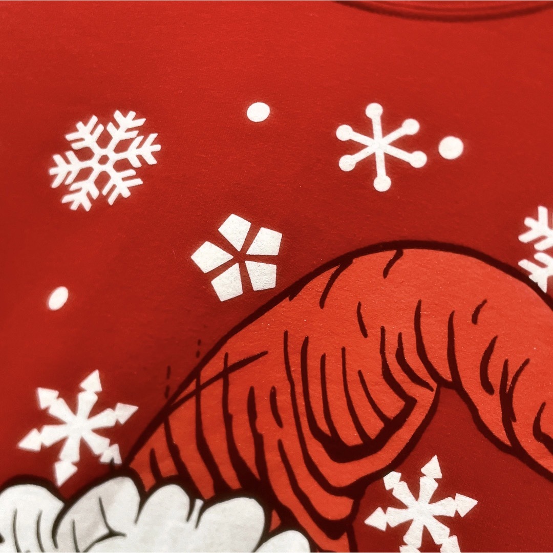 GRINCH　グリンチ　スウェット　裏起毛　レッド　赤　クリスマス　USA古着 メンズのトップス(スウェット)の商品写真