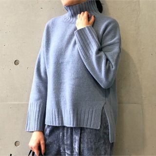 極美品☆約2,6万 プルミエ アロンディスモン ラクーンニット セーター/カーキ