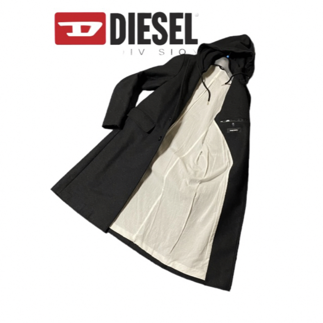 メンズ【diesel】フード付き チェスターコート