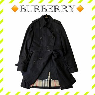 バーバリー(BURBERRY)の良品 バーバリー トレンチコート ベルト ウールライナー付き 黒 レディース(トレンチコート)